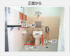 正面から撮影した写真の例