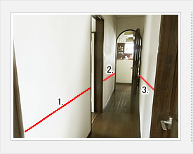取り付けたい場所を撮影した写真の例